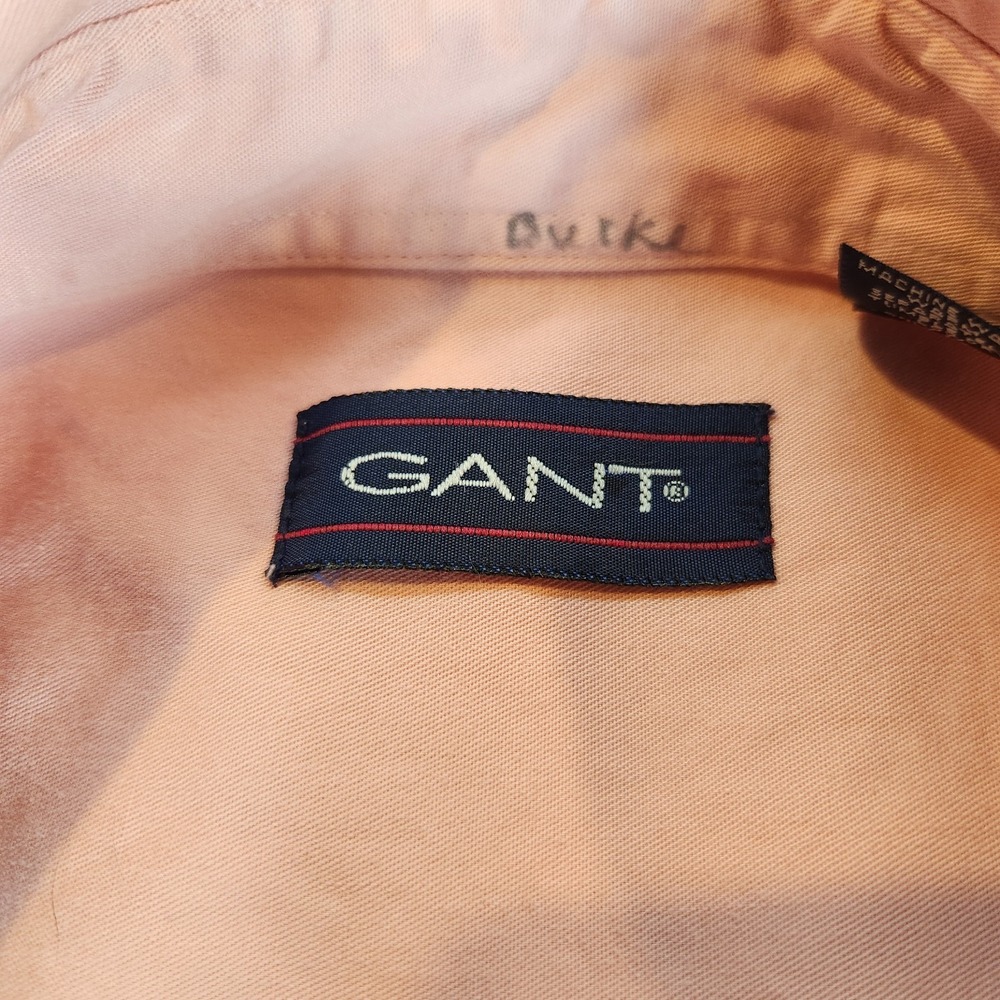 Gant Men's Large Short Sleeve Button-Down Oxford Coral Embroidered Crown Logo - Picture 5 of 7